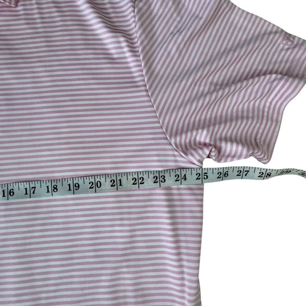 Pro Tour Golf Polo XXL Mens Pink Striped Short Sleeve Casual Active Resort - Picture 7 of 9